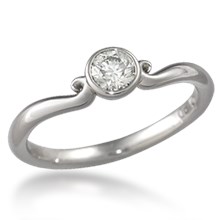 Carved Mini Curls Promise Ring