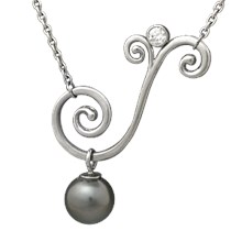 Platinum Curls Necklace