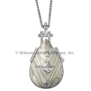 Designer Mokume Locket