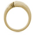 Mokume Wave Engagement Ring with Diamond Channel
