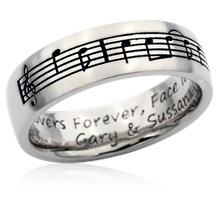 Musical Phrase Wedding Band
