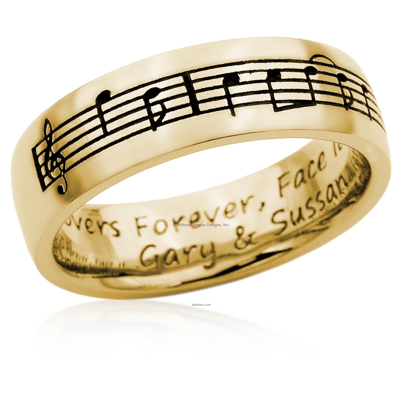 Musical Phrase Wedding Band