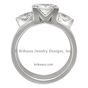 Wide band on sale engagement ring settings