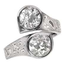 Mokume Doublet Ring - top view