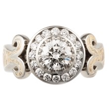 Queen of One Engagement Ring - top view
