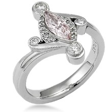 Marquise Pave Engagement Ring
