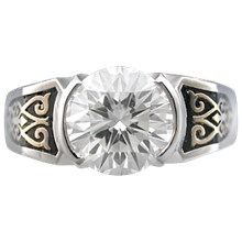 Renaissance Engagement Ring - top view
