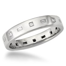 Modern Flush Diamond Wedding Band