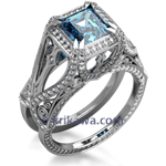 Blue Diamond Engagement Ring