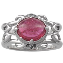 Alien Elegance Scaffolding Engagement Ring - top view