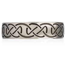 Celtic Knot Eternity Symbol Wedding Band - top view