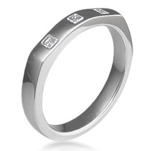 Princess Trio Contoured Wedding Band
