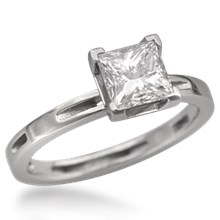 Post Modern Solitaire Engagement Ring	 