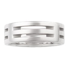 Post Modern Wedding Band - top view