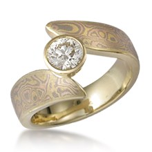 Mokume Twist Engagement Ring