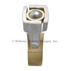 Spinning Titanium Ball Men's Ring