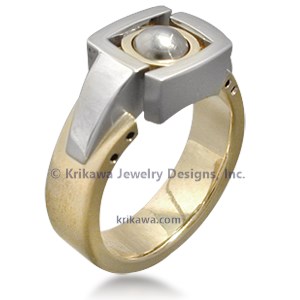Spinning Titanium Ball Men's Ring