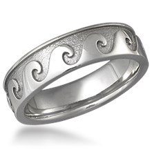 Rolling Wave Eternity Wedding Band