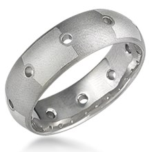 Two Tone Square Wedding Band