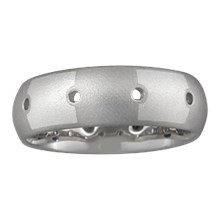  	Two Tone Square Wedding Band - top view