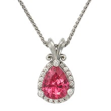 Brilliant Halo Pear Pendant 