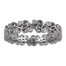 Infinity Vine Diamond Wedding Band - top view