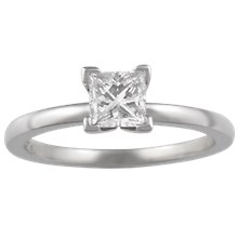 Modern Prong Setting Engagement Ring - top view