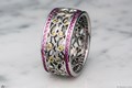 Double Delicate Leaf Diamond Eternity Wedding Band