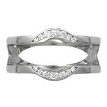 Crescent Diamond Band Enhancer - top view