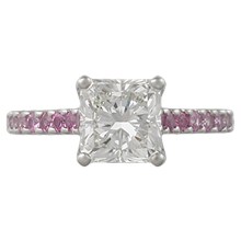 Pave XO Engagement Ring - top view