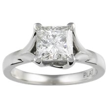 Angel Solitaire Engagement Ring - top view