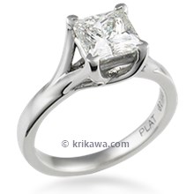 Angel Solitaire Engagement Ring 