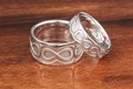 Infinity Eternity Wedding Band Set