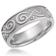Contemporary Infinity Wedding Band