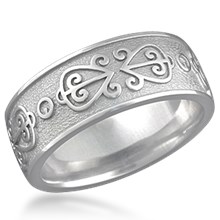 African Symbol Wedding Band
