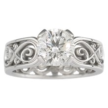 Modern Infinity Engagement Ring - top view
