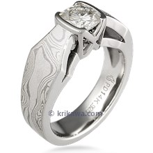 Mokume Borealis Light Engagement Ring 