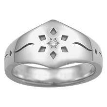 Snowflake Diamond Wedding Band - top view