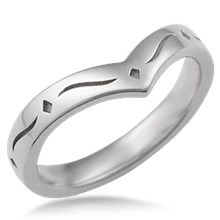 Snowflake Contoured Wedding Band