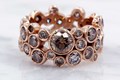 Scattered Bezel Diamond Engagement Ring