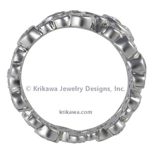 Scattered Bezel Diamond Wedding Band