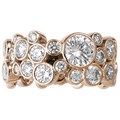 Scattered Bezel Diamond Wedding Band