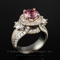 Juicy Goddess Engagement Ring with Mokume Gane, Paved Diamonds, and Stunning Handcrafted Details