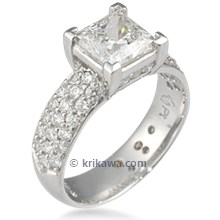 Milky Way Diamond Pave Engagement Ring 