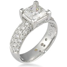 Milky Way Diamond Pave Engagement Ring