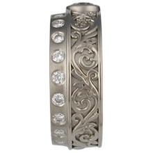 Western Floral Engagement Ring - top view
