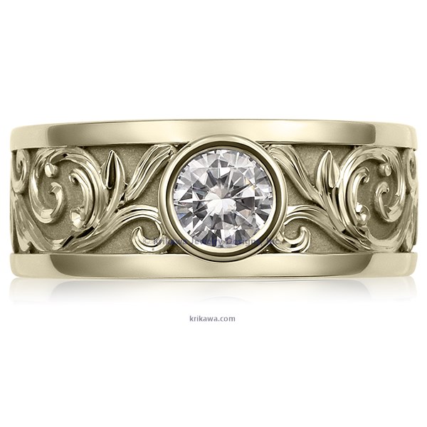 Western Floral Diamond Ring