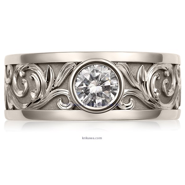 Western Floral Diamond Ring