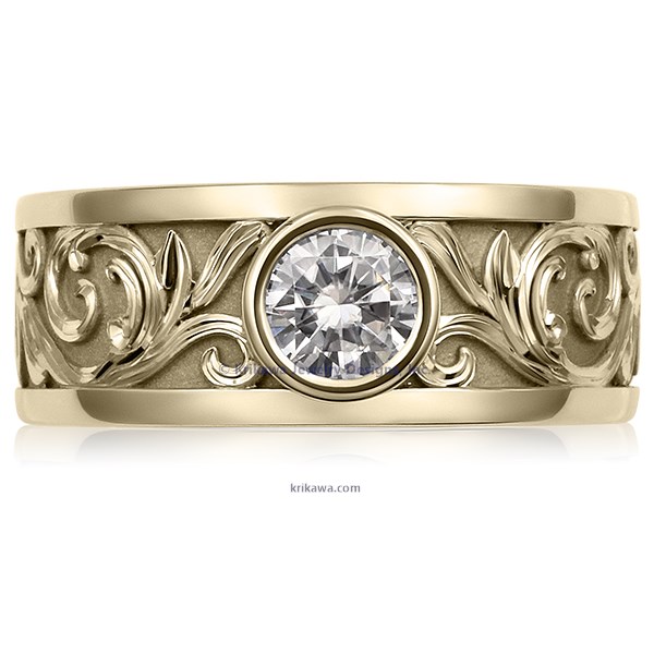 Western Floral Diamond Ring