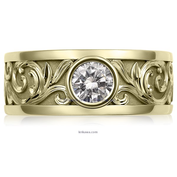 Western Floral Diamond Ring